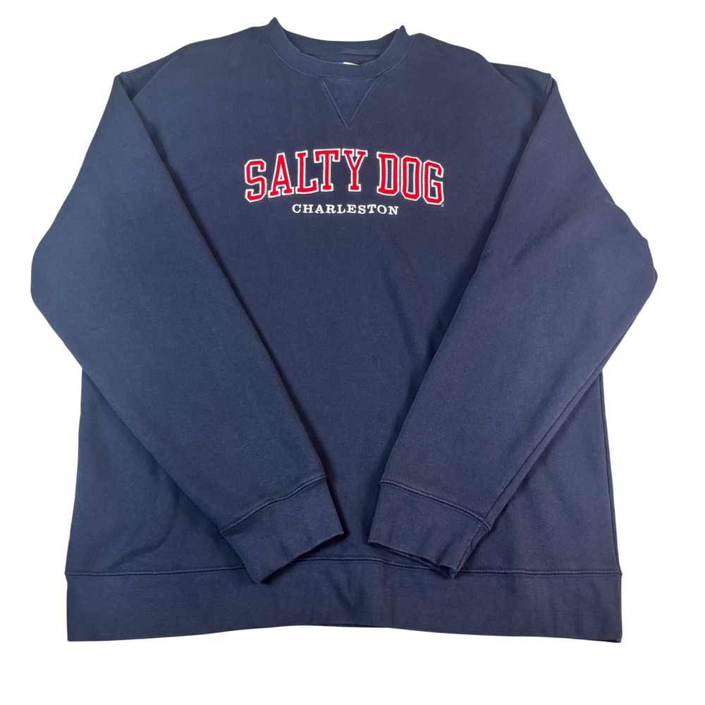 Gear For Sports Salty Dog Charleston Sweatshirt Mens 2XL Navy Blue‎ Big Cotton